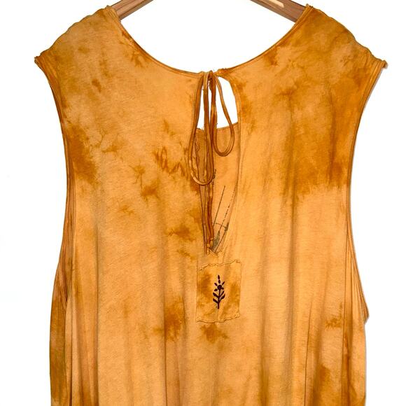 Open Hands by Kantha Bae Hippie Golden Yellow Tie Dye Dream Jumpsuit Free Size - Picture 10 of 15